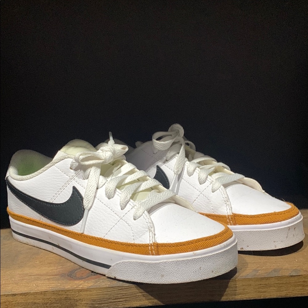 Nike White and Orange Sneakers
